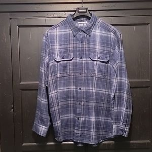 Wolverine XXL Soft Flannel Button Down Shirt Blue/Grey